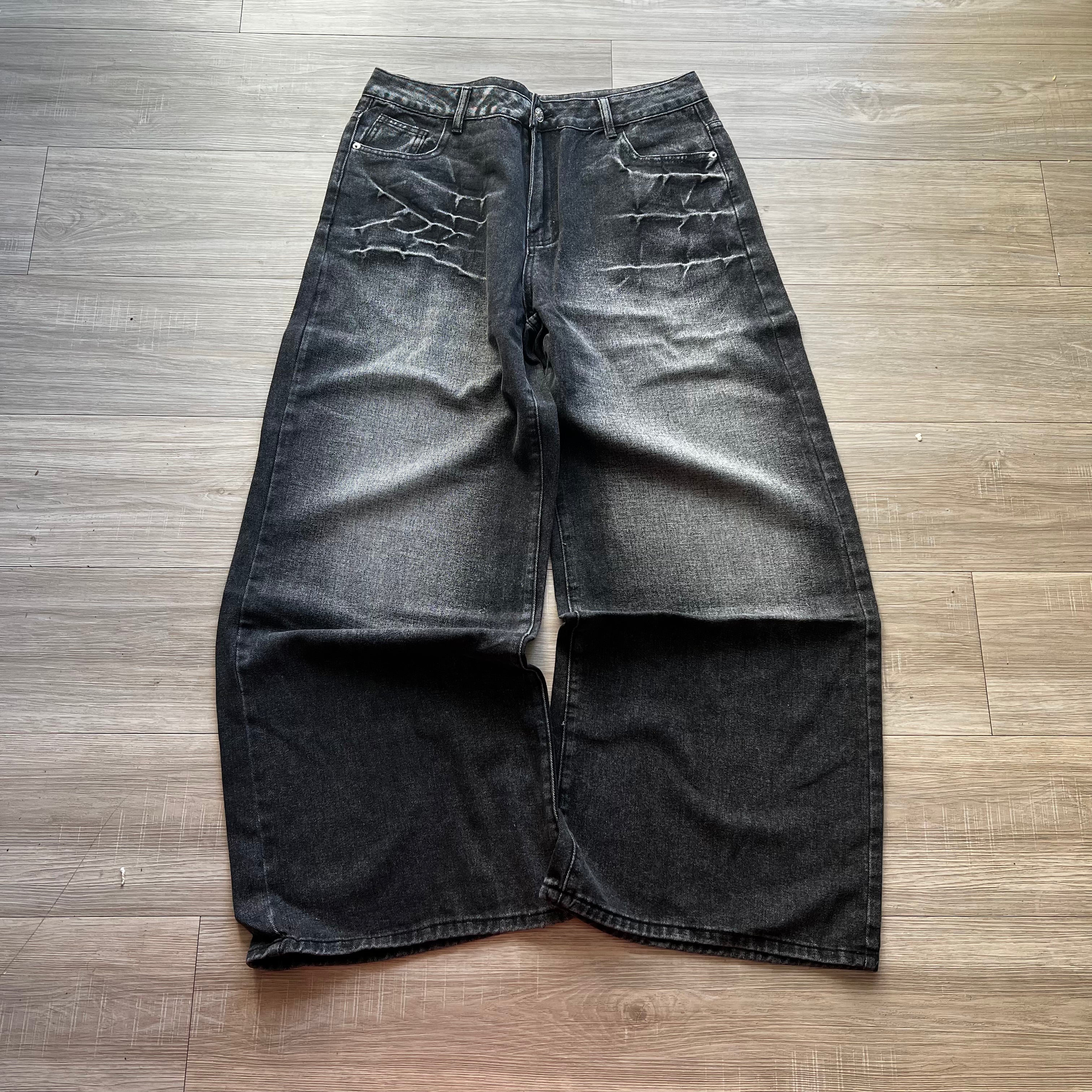 Embellished Faded Jeans