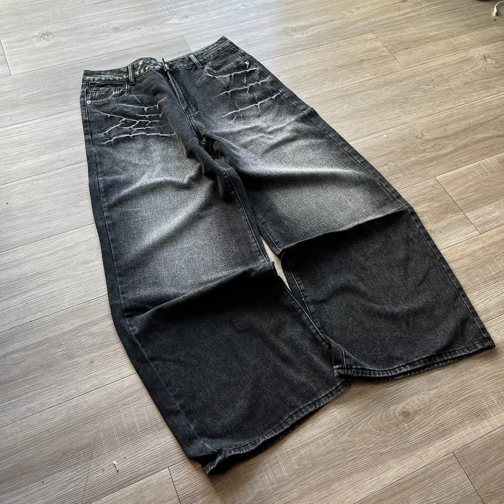 Embellished Faded Jeans