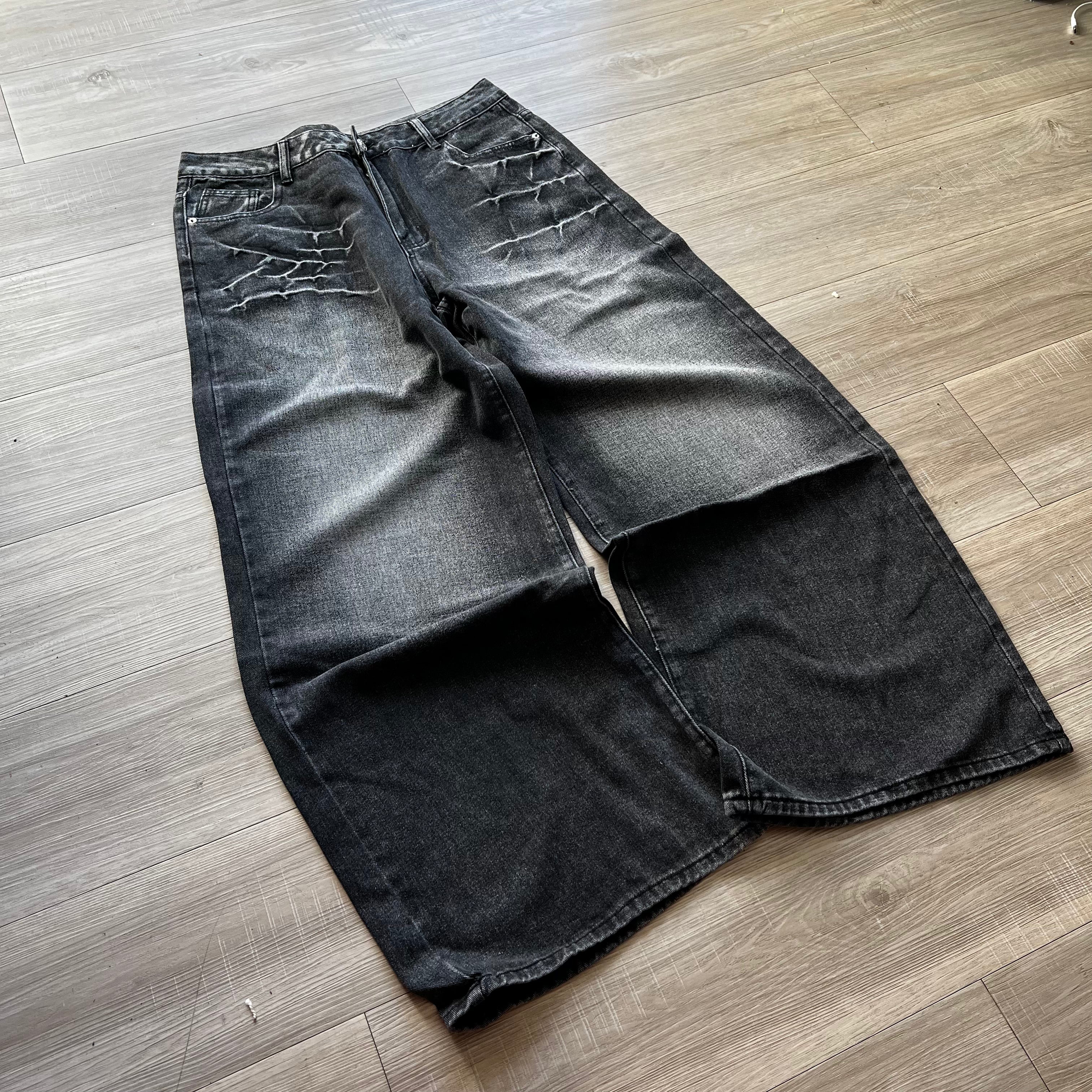 Embellished Faded Jeans